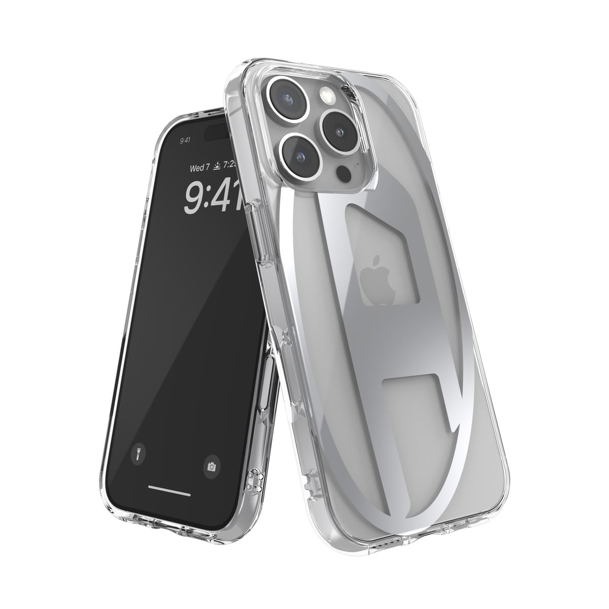 iPhone 16 Pro スマホケース スマホカバー Oval D Mirror(ミラー) Clear/Silver(クリア/シルバー) DIESEL[ディーゼル] クリア/シルバー 60140