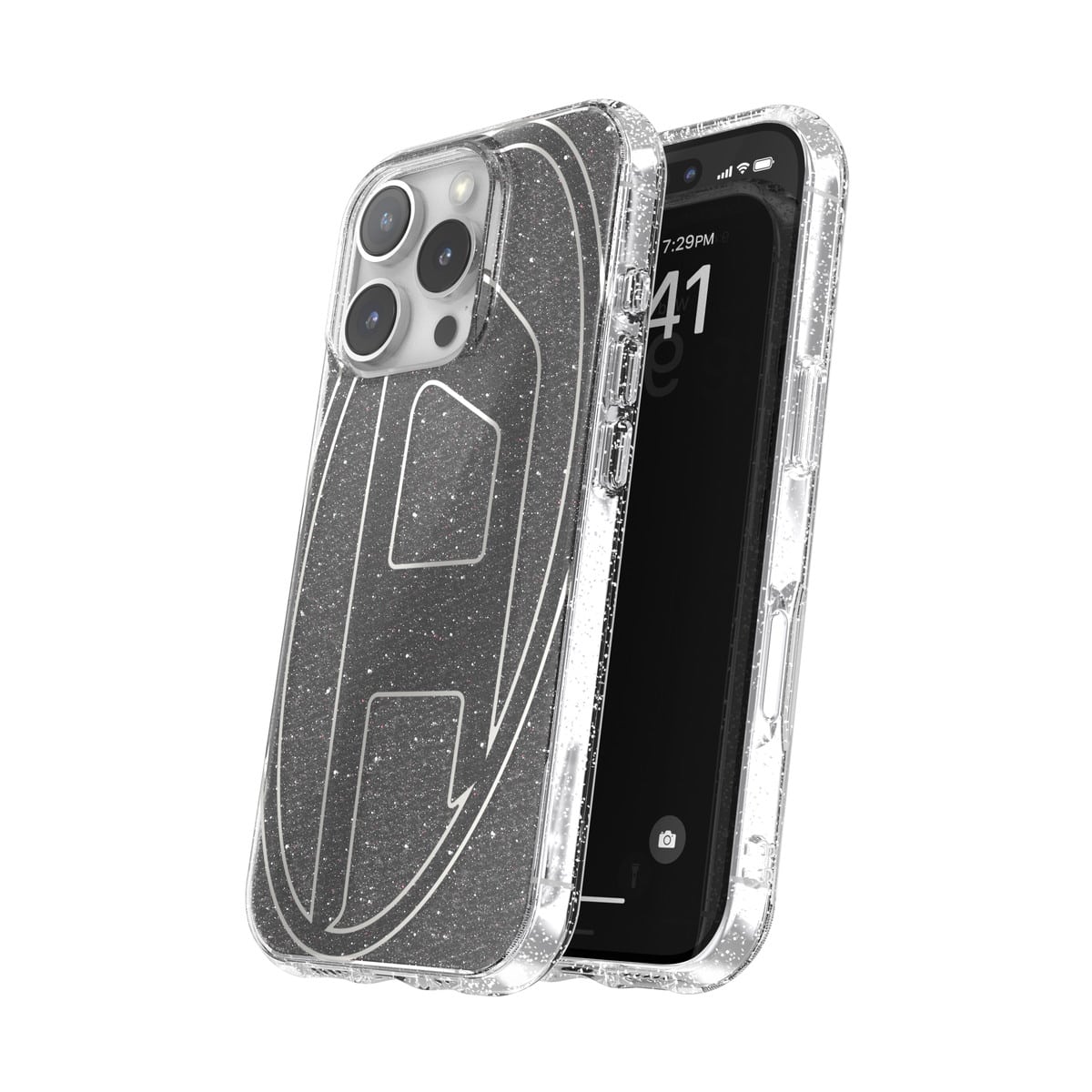 iPhone 16 Pro スマホケース スマホカバー リッター Oval D Glitter Black(ブラック) DIESEL[ディーゼル] ブラック 60148