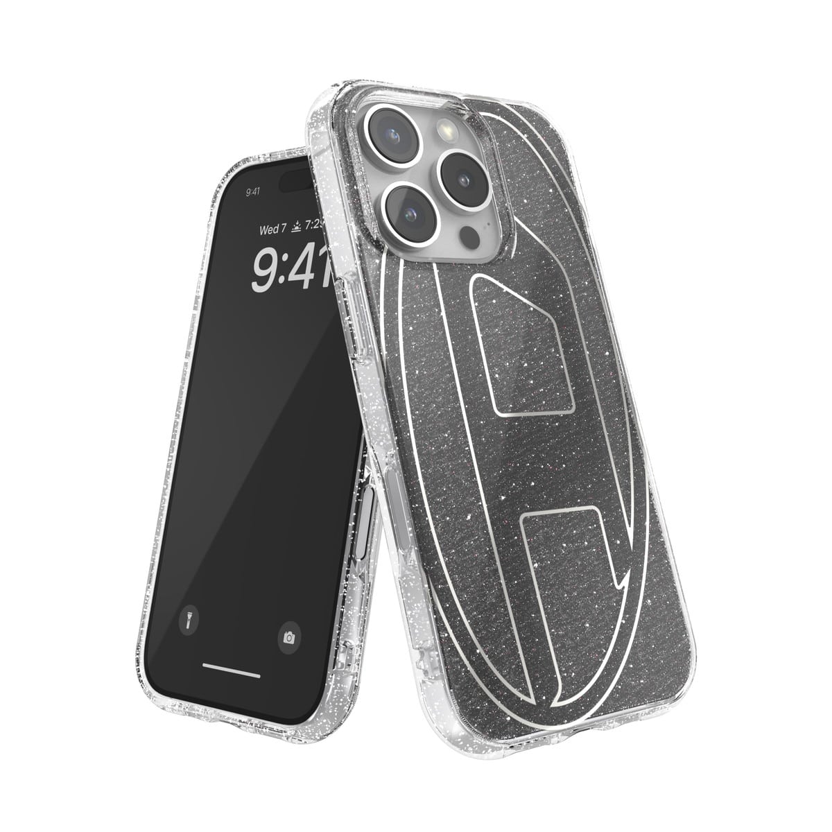 iPhone 16 Pro スマホケース スマホカバー リッター Oval D Glitter Black(ブラック) DIESEL[ディーゼル] ブラック 60148