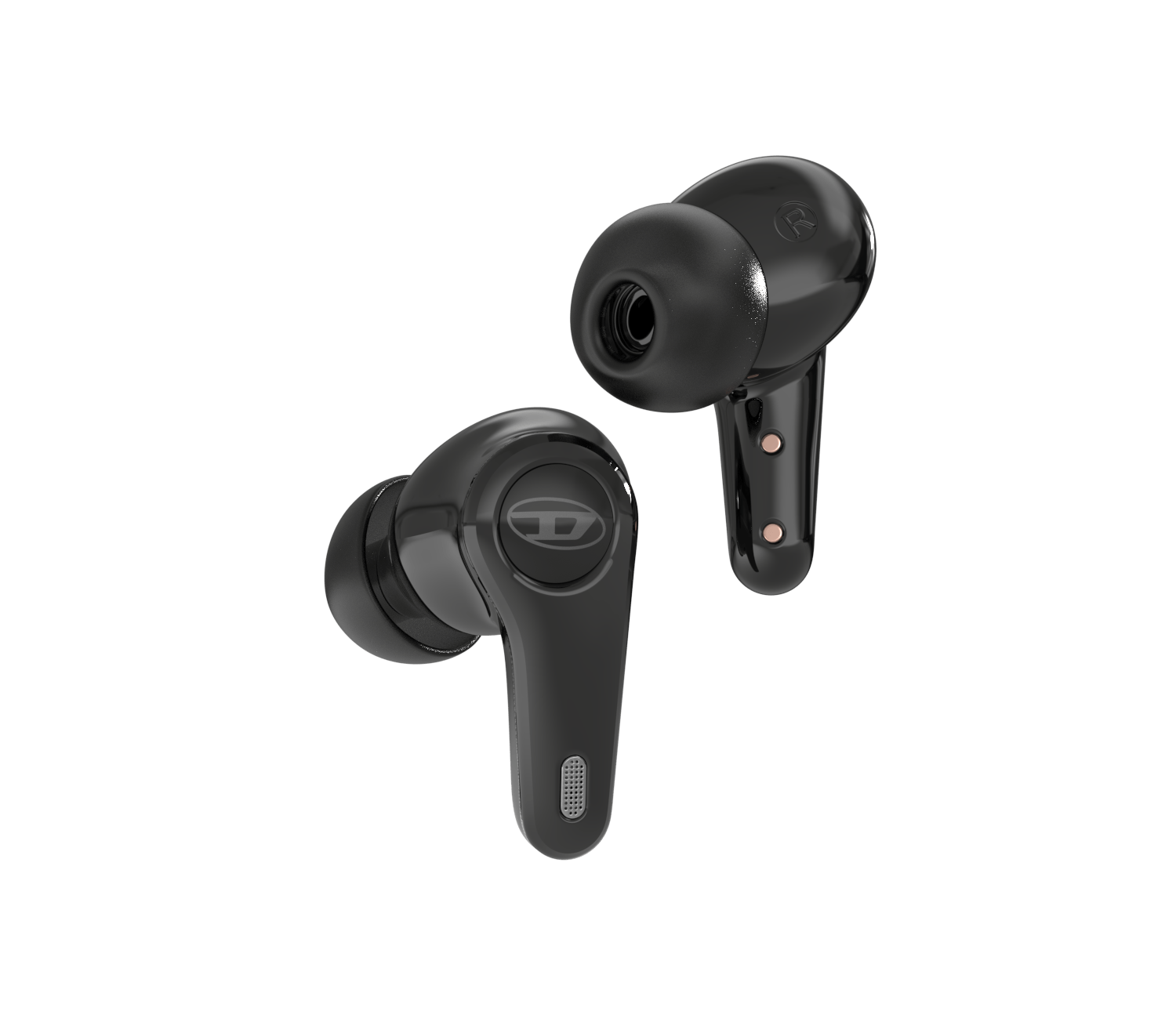 ワイヤレスイヤホン [グロッシー] オーバルD アクティブノイズキャンセリング機能 外音取り込み機能 True Wireless Earbuds Glossy[グロッシー] Black(ブラック) DIESEL[ディーゼル] ブラック 60214