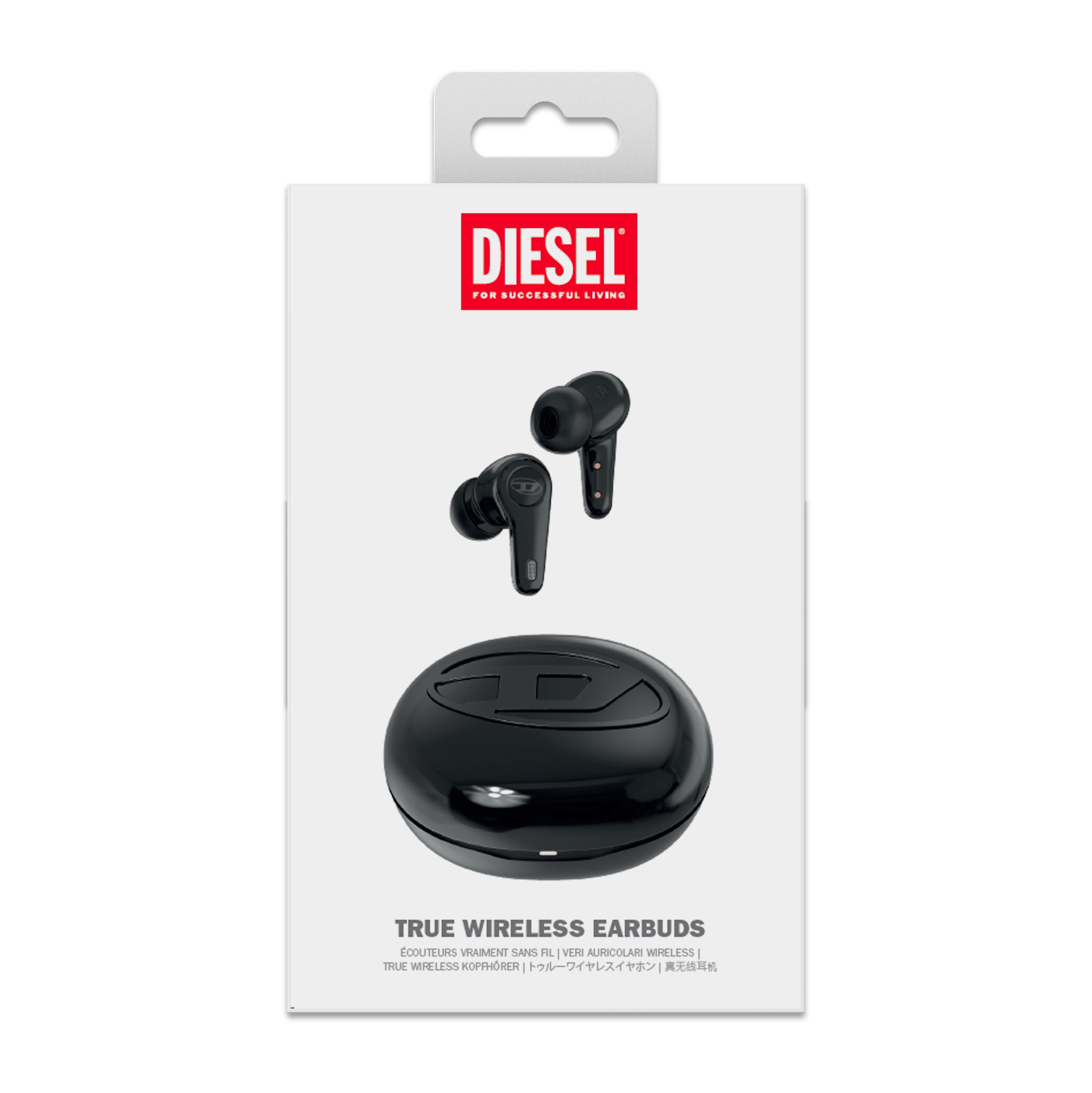 ワイヤレスイヤホン [グロッシー] オーバルD アクティブノイズキャンセリング機能 外音取り込み機能 True Wireless Earbuds Glossy[グロッシー] Black(ブラック) DIESEL[ディーゼル] ブラック 60214