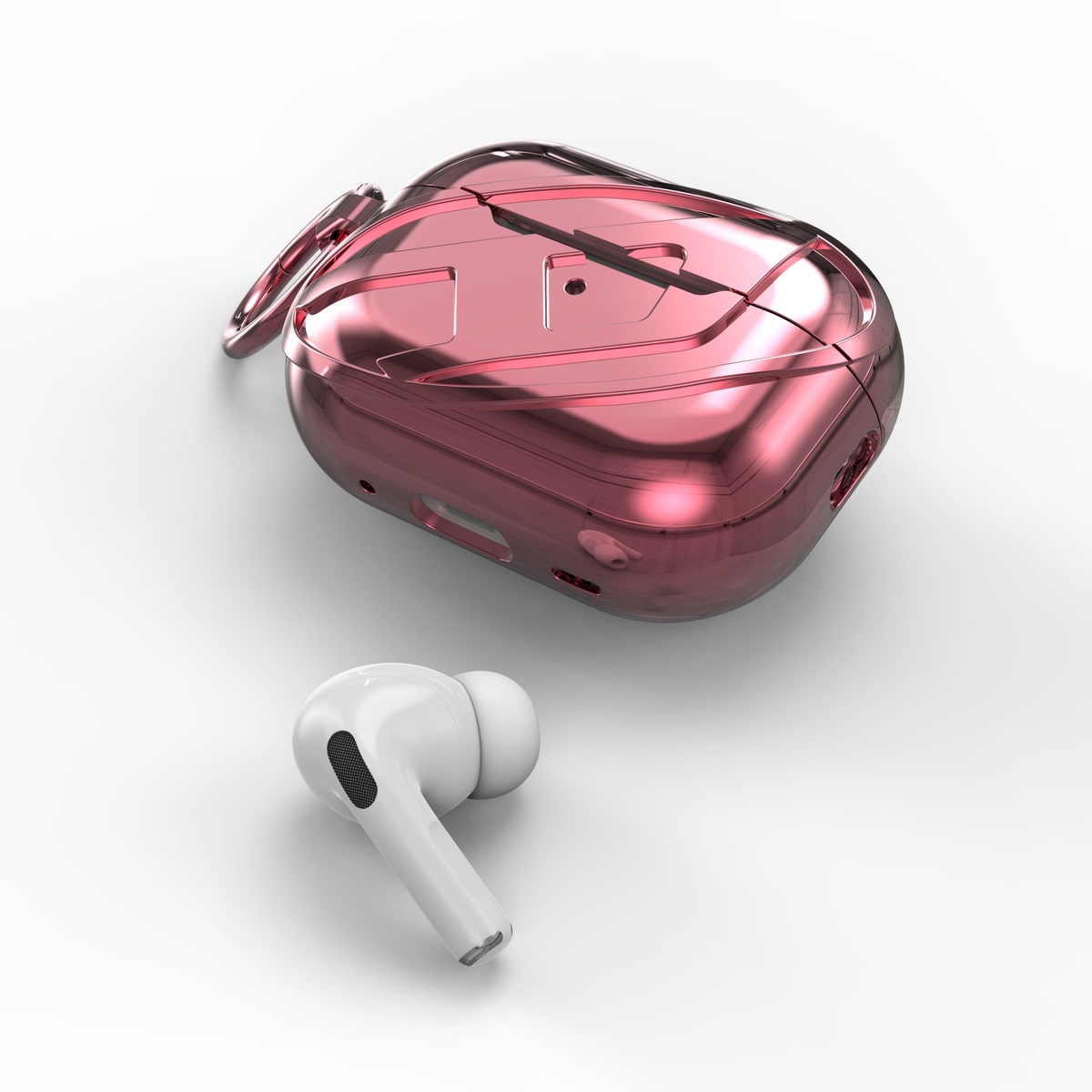 AirPods Pro ケース Oval D GLOSSY Pink(ピンク) DIESEL[ディーゼル] ピンク 60276