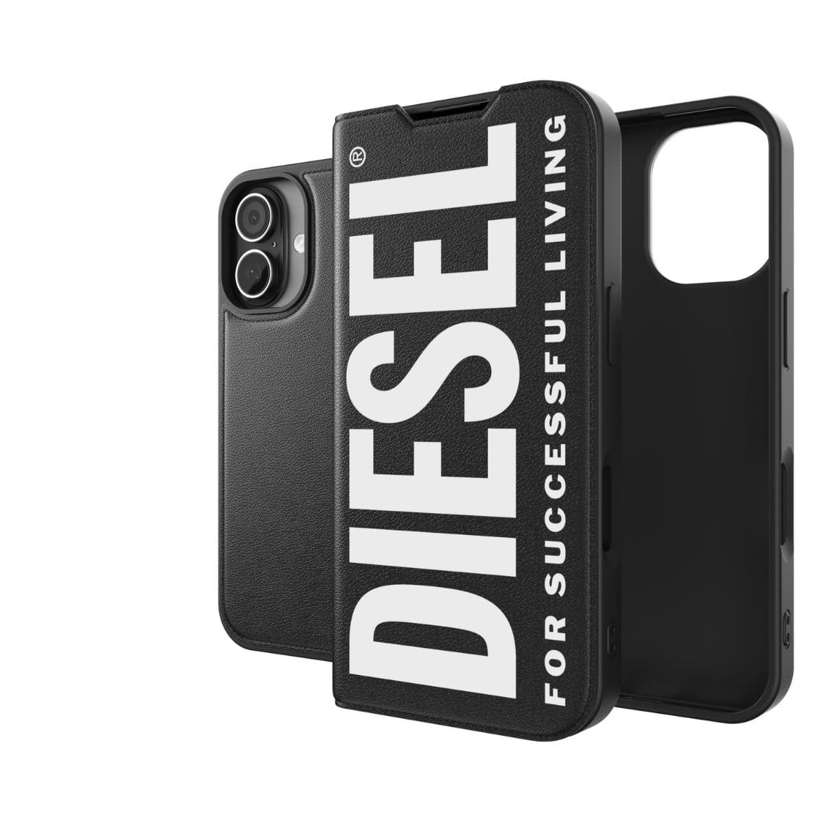 iPhone 17 スマホケース スマホカバー MagSafe対応 手帳型 Booklet Black(ブラック) DIESEL[ディーゼル] ブラック 60399