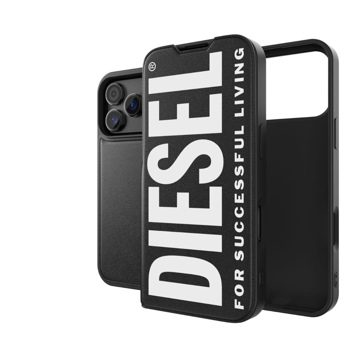 iPhone 17 Pro Max スマホケース スマホカバー Booklet MagSafe対応 手帳型 Black(ブラック) DIESEL[ディーゼル] ブラック 60402
