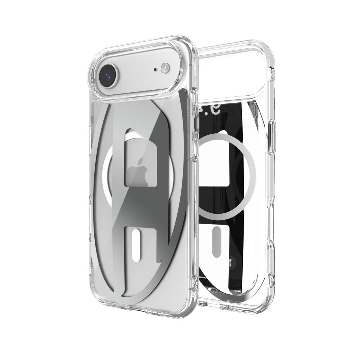 iPhone Air スマホケース スマホカバー Magsafe対応 ミラー Oval D Metallic Clear/Silver(クリア/シルバー) DIESEL[ディーゼル] クリアシルバー 60412