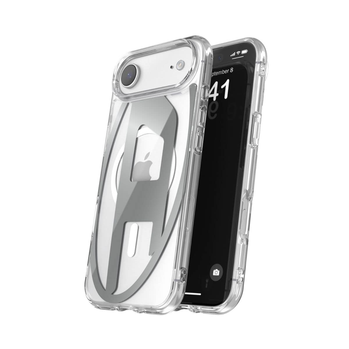 iPhone Air スマホケース スマホカバー Magsafe対応 ミラー Oval D Metallic Clear/Silver(クリア/シルバー) DIESEL[ディーゼル] クリアシルバー 60412