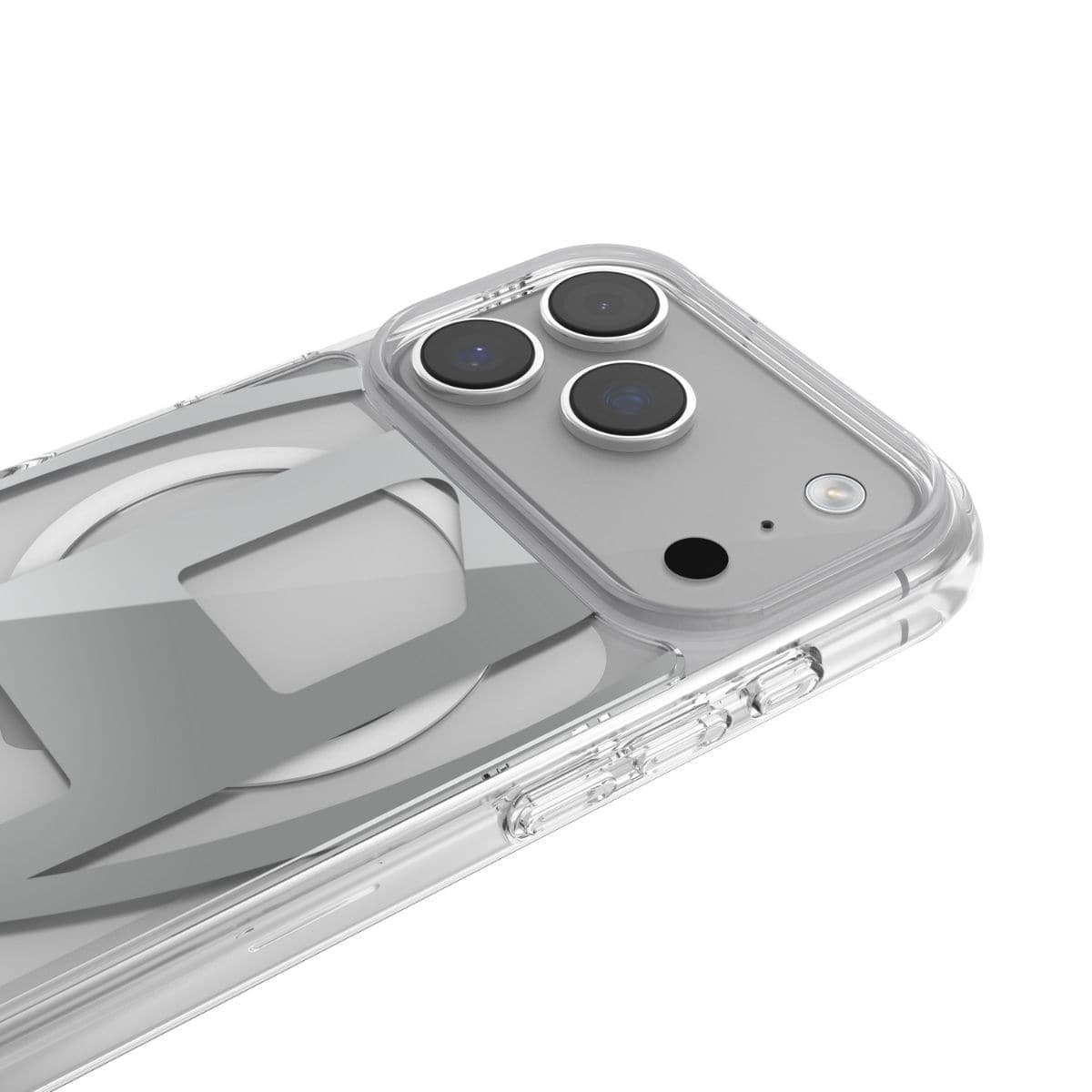 iPhone 17 Pro スマホケース スマホカバー Magsafe対応 ミラー Oval D Metallic Clear/Silver(クリア/シルバー) DIESEL[ディーゼル] クリアシルバー 60413