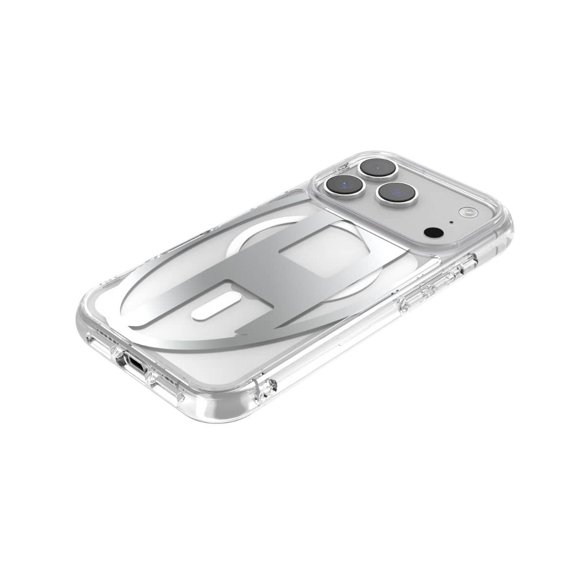 iPhone 17 Pro スマホケース スマホカバー Magsafe対応 ミラー Oval D Metallic Clear/Silver(クリア/シルバー) DIESEL[ディーゼル] クリアシルバー 60413