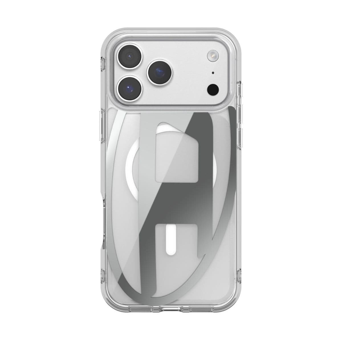 iPhone 17 Pro Max スマホケース スマホカバー Magsafe対応 ミラー Oval D Metallic Clear/Silver(クリア/シルバー) DIESEL[ディーゼル] クリアシルバー 60414