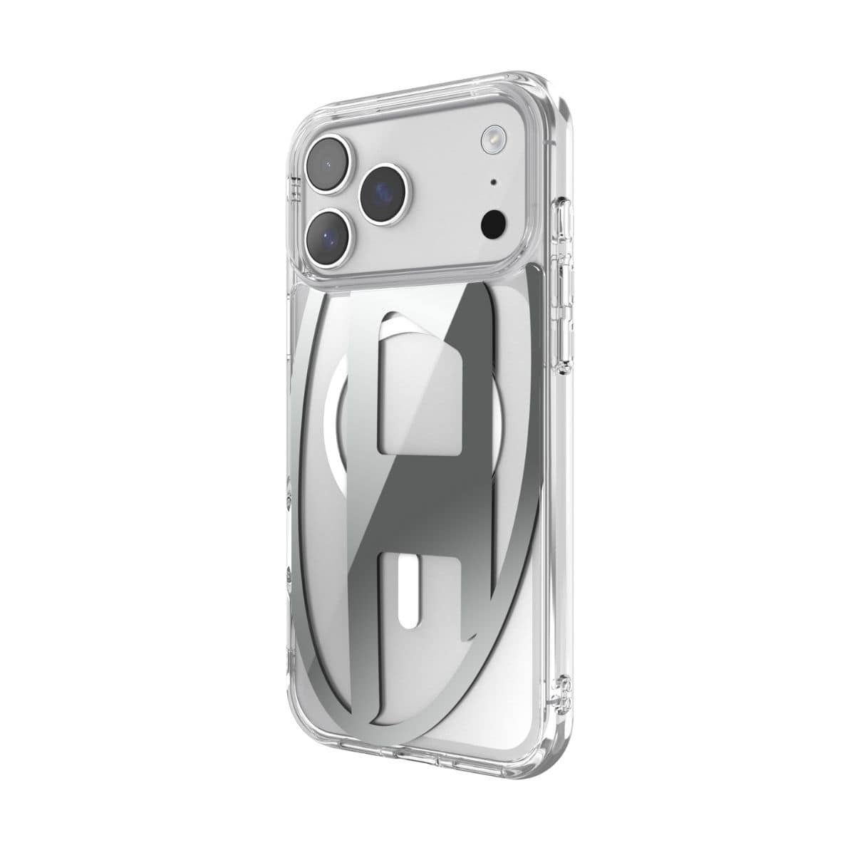 iPhone 17 Pro Max スマホケース スマホカバー Magsafe対応 ミラー Oval D Metallic Clear/Silver(クリア/シルバー) DIESEL[ディーゼル] クリアシルバー 60414