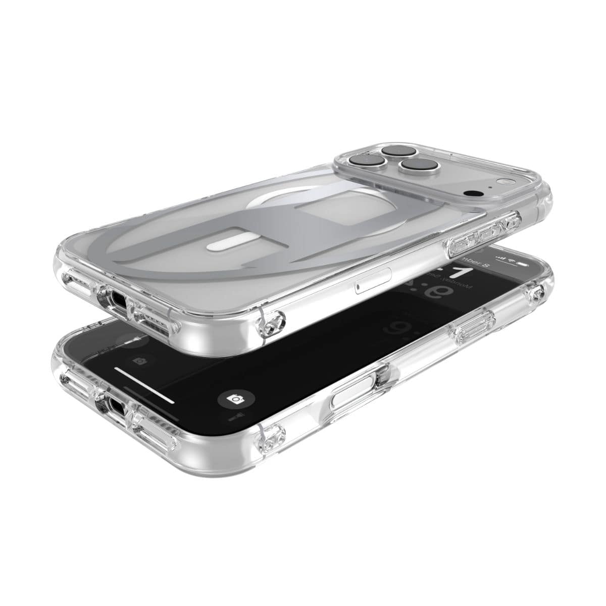 iPhone 17 Pro Max スマホケース スマホカバー Magsafe対応 ミラー Oval D Metallic Clear/Silver(クリア/シルバー) DIESEL[ディーゼル] クリアシルバー 60414