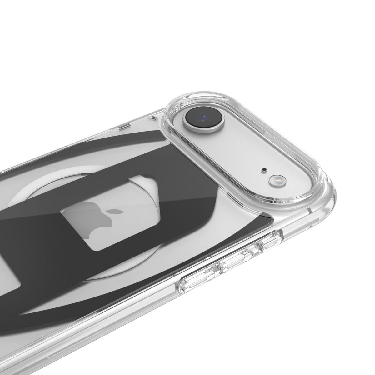 iPhone Air スマホケース スマホカバー Magsafe対応 ミラー Oval D Metallic Clear/Black(クリア/ブラック) DIESEL[ディーゼル] クリアブラック 60416