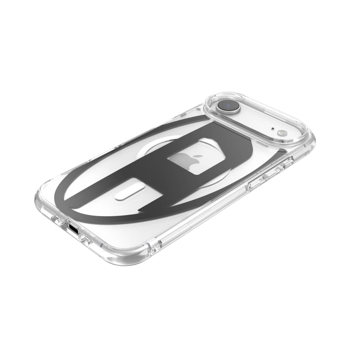 iPhone Air スマホケース スマホカバー Magsafe対応 ミラー Oval D Metallic Clear/Black(クリア/ブラック) DIESEL[ディーゼル] クリアブラック 60416