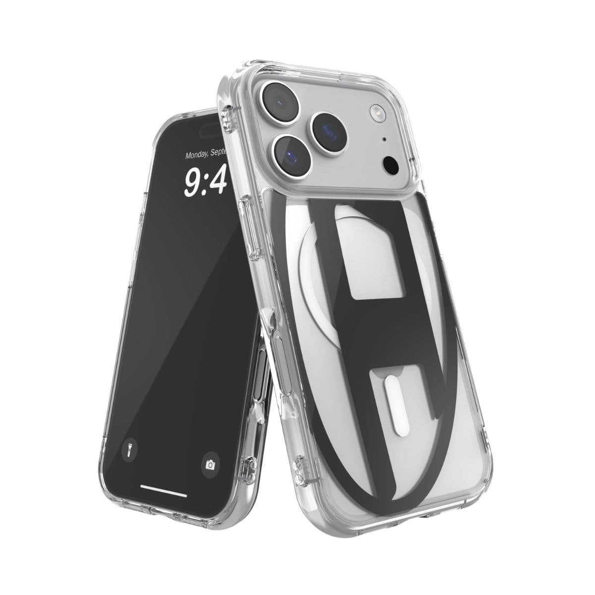 iPhone 17 Pro スマホケース スマホカバー Magsafe対応 ミラー Oval D Metallic Clear/Black(クリア/ブラック) DIESEL[ディーゼル] クリアブラック 60417