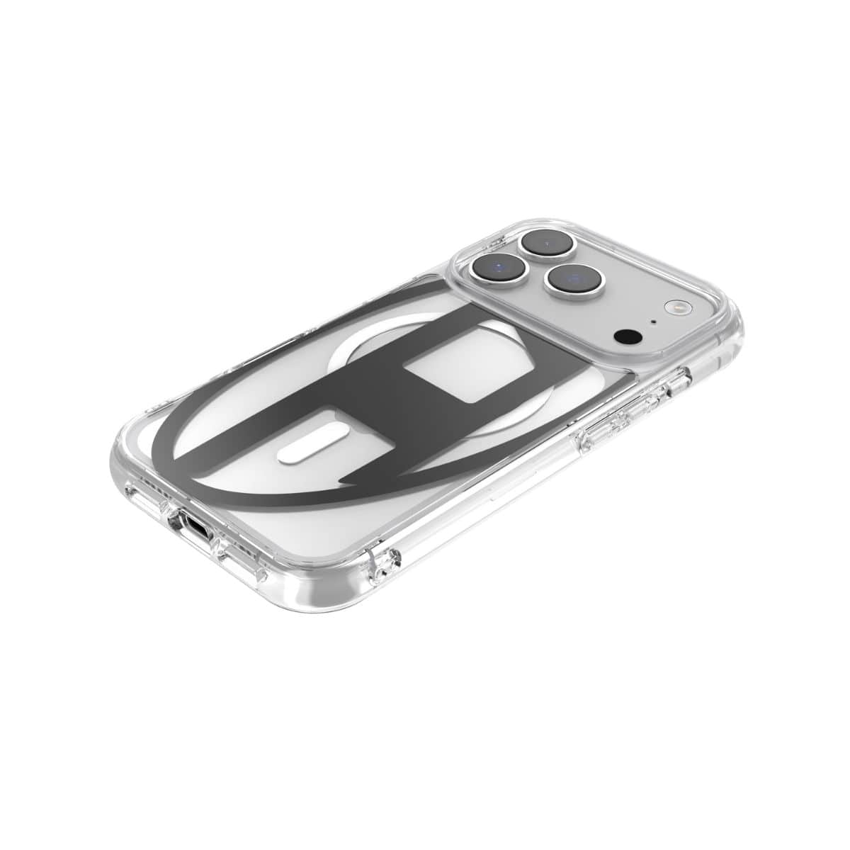 iPhone 17 Pro スマホケース スマホカバー Magsafe対応 ミラー Oval D Metallic Clear/Black(クリア/ブラック) DIESEL[ディーゼル] クリアブラック 60417