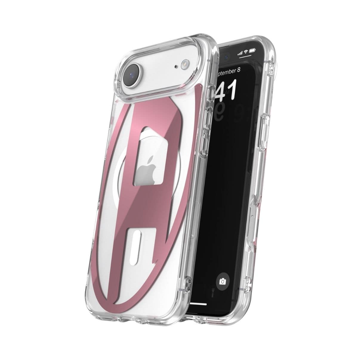 iPhone Air スマホケース スマホカバー Magsafe対応 ミラー Clear/Pink(クリア/ピンク) Oval D Metallic(メタリック) DIESEL[ディーゼル] クリア/ピンク 60420