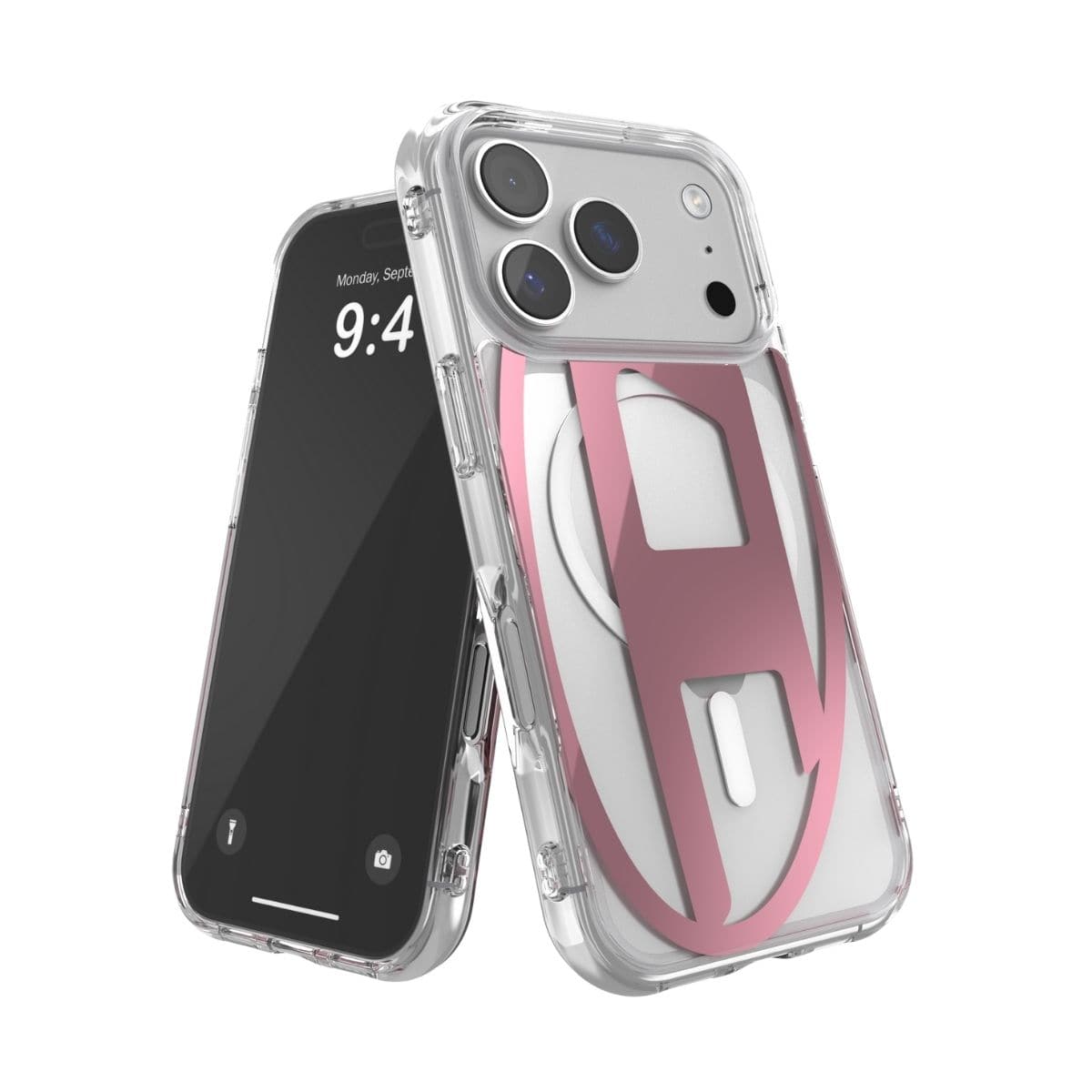 iPhone 17 Pro スマホケース スマホカバー Magsafe対応 ミラー Clear/Pink(クリア/ピンク) Oval D Metallic(メタリック) DIESEL[ディーゼル] クリアピンク 60421
