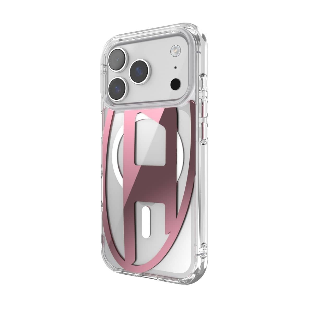 iPhone 17 Pro スマホケース スマホカバー Magsafe対応 ミラー Clear/Pink(クリア/ピンク) Oval D Metallic(メタリック) DIESEL[ディーゼル] クリアピンク 60421