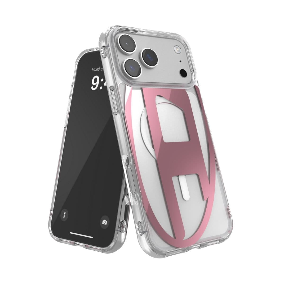 iPhone 17 Pro Max スマホケース スマホカバー Magsafe対応 ミラー Oval D Metallic Clear/Pink(クリア/ピンク) DIESEL[ディーゼル] クリアピンク 60422