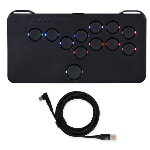 レバーレス アケコン SnackBox MICRO LITE BLACK(ブラック) JunkFood[ジャンクフード] コンパクト アーケードコントローラー (MG-SBMLT-BK) ブラック