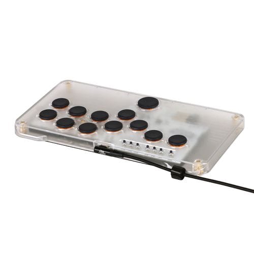 レバーレス アケコン SnackBox MICRO LITE CLEAR(クリア) JunkFood[ジャンクフード] コンパクト アーケードコントローラー (MG-SBMLT-CL) クリア