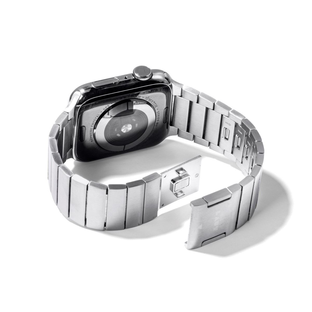 Apple Watch スマートウォッチ バンド (49/46/45/44mm)用 サージカルステンレススチール Silver(シルバー) LAUT[ラウト] LINKS[リンクス]2.0 シルバー 49/46/45/44mm 用