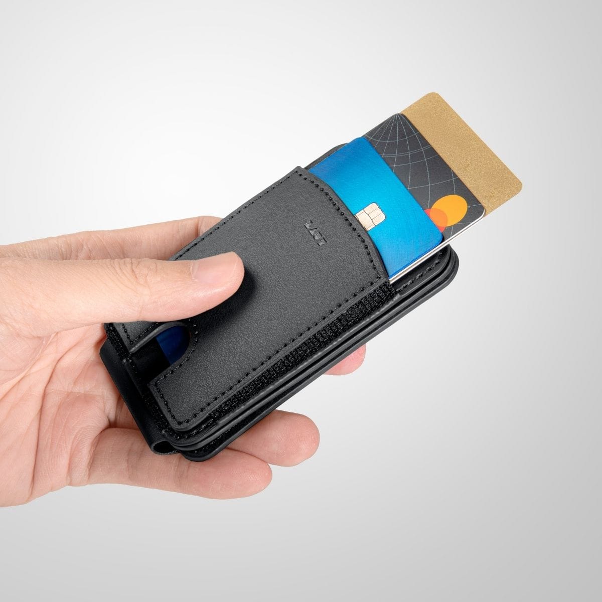 MagSafe対応 カードウォレット Black(ブラック) メタルリング付属 LAUT[ラウト] ブラック L_MAG_CW_BK