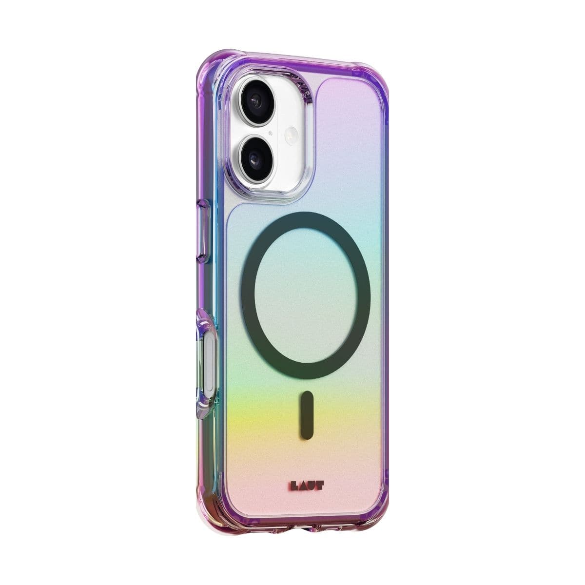 iPhone 17 スマホケース スマホカバー MagSafe対応 ミッドナイト(ホログラフィック) LAUT[ラウト] AERO HOLO[アエロ ハロ] クリアブラック L_IP25A_AH_BK