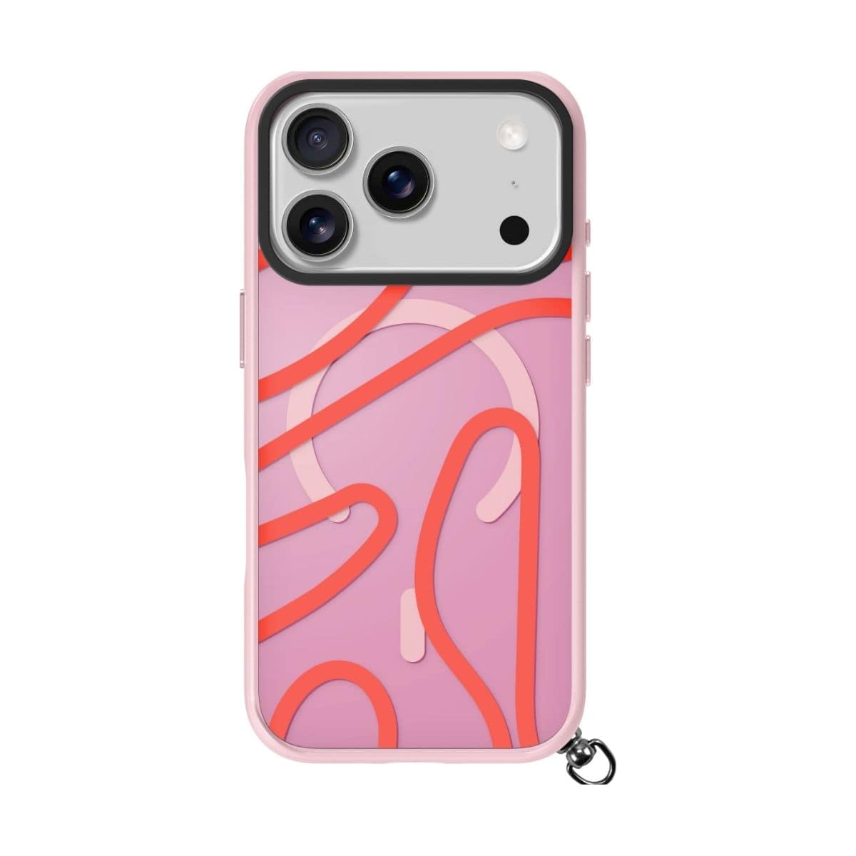 iPhone 17 Pro スマホケース スマホカバー ミニポーチ付/ストラップ付/チャーム付 MagSafe対応 ロージーウェーブ(ピンク) LAUT[ラウト] KEYKO POP[キーコ ポップ] ピンク L_IP25B_KP_P