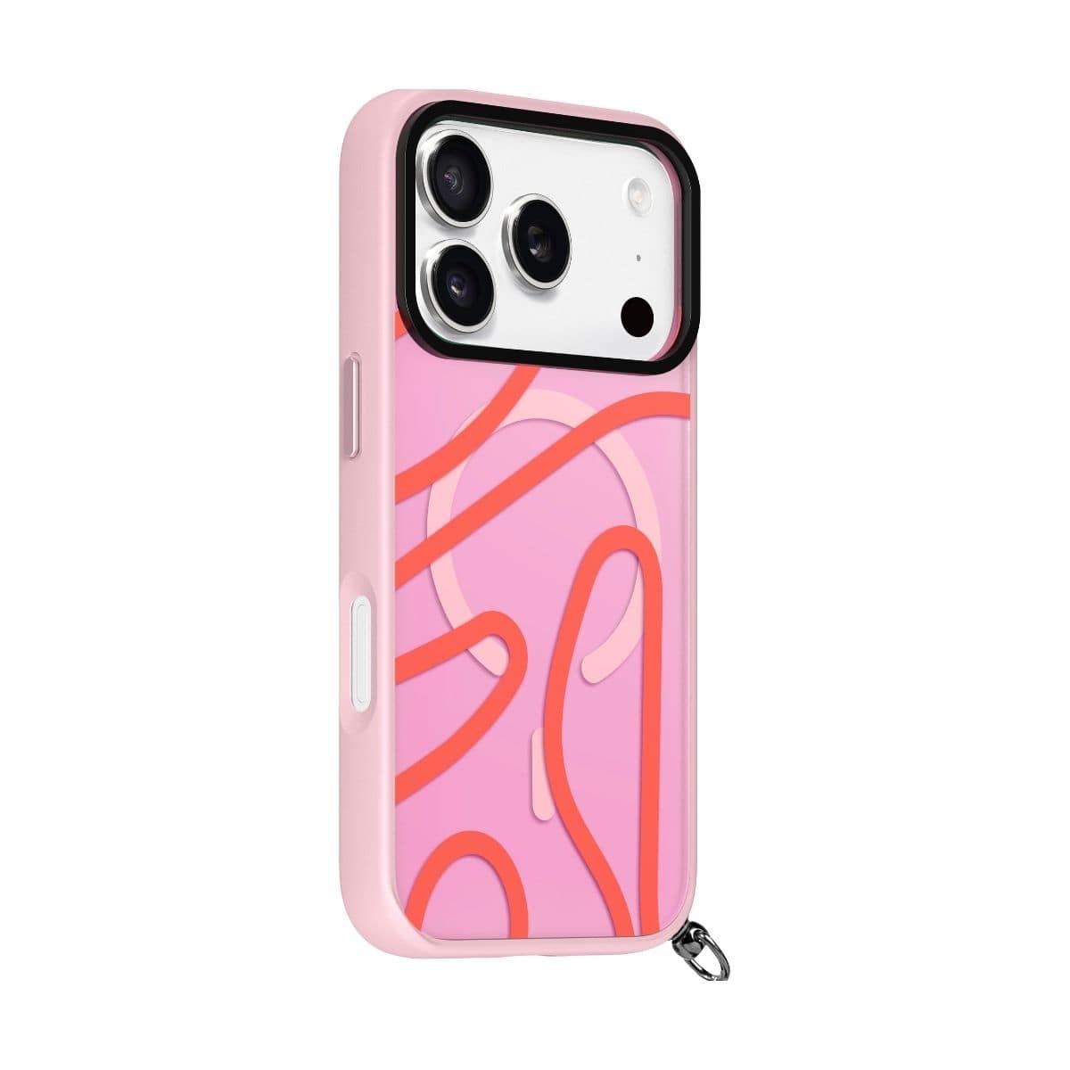 iPhone 17 Pro スマホケース スマホカバー ミニポーチ付/ストラップ付/チャーム付 MagSafe対応 ロージーウェーブ(ピンク) LAUT[ラウト] KEYKO POP[キーコ ポップ] ピンク L_IP25B_KP_P