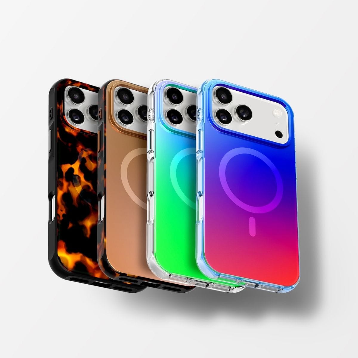 LAUT[ラウト] iPhone 17 Pro スマホケース スマホカバー HUEX WAVE サンセットフェード オレンジブルー L_IP25B_HW_BL