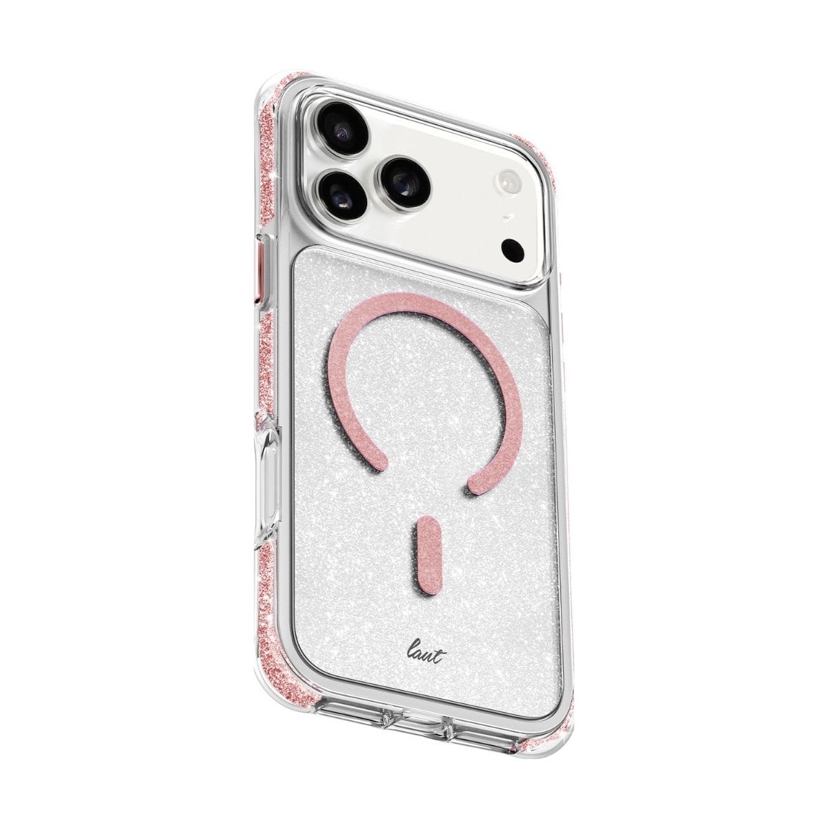 LAUT[ラウト] iPhone 17 Pro スマホケース スマホカバー AERO SPARKLE クリスタルピンク クリアピンク L_IP25B_AS_P