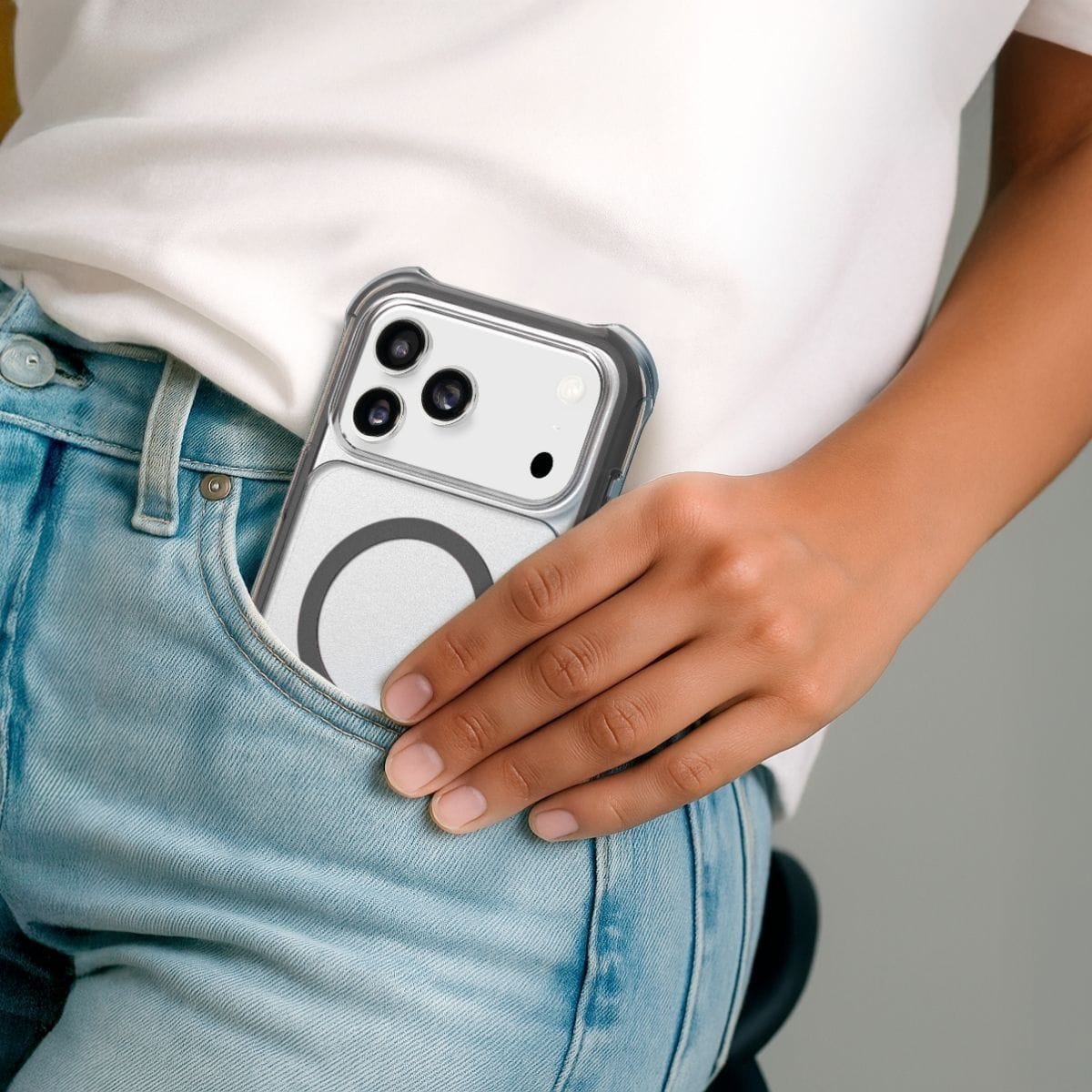 iPhone 17 Pro Max スマホケース スマホカバー MagSafe対応 Clear/Gray(クリア/シャドウグレー) LAUT[ラウト] AERO PROTECT[エアロ プロテクト] クリアグレー L_IP25D_AP_GY