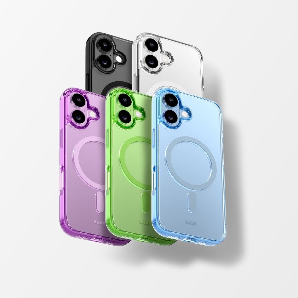 iPhone 17 スマホケース スマホカバー MagSafe対応 Clear Black(クリアブラック) LAUT[ラウト] CRYSTAL FLURO[クリスタル フルオ] ブラック L_IP25A_CF_BK