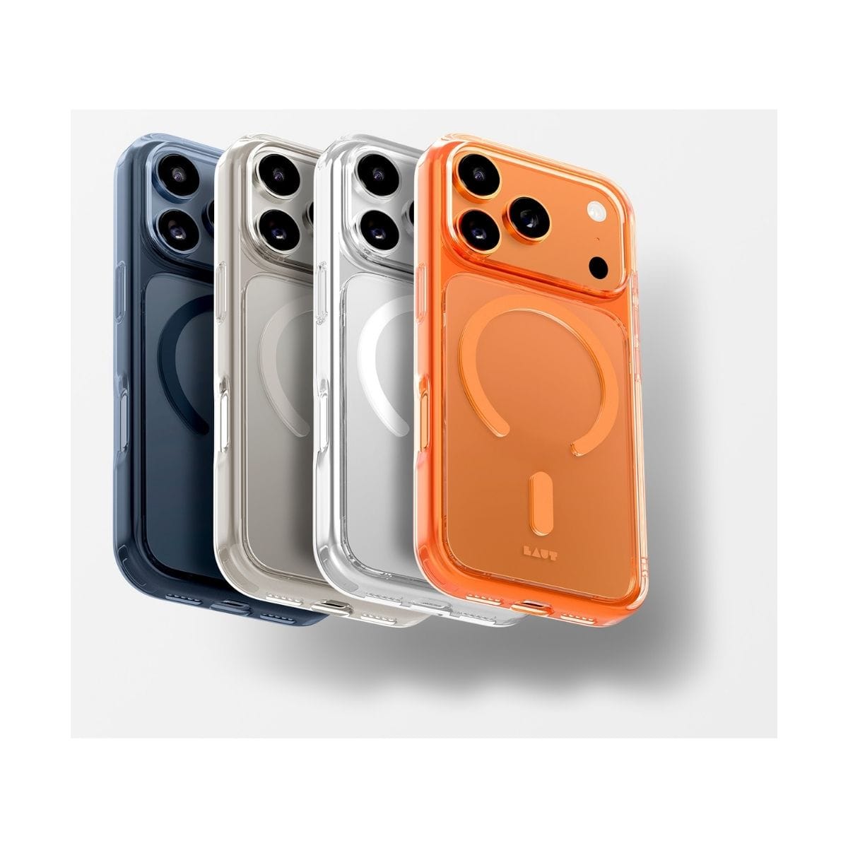 iPhone 17 Pro スマホケース スマホカバー MagSafe対応 Clear Midnight(クリアミッドナイト) LAUT[ラウト] CRYSTAL FLURO[クリスタル フルオ] ブラック L_IP25B_CF_BK