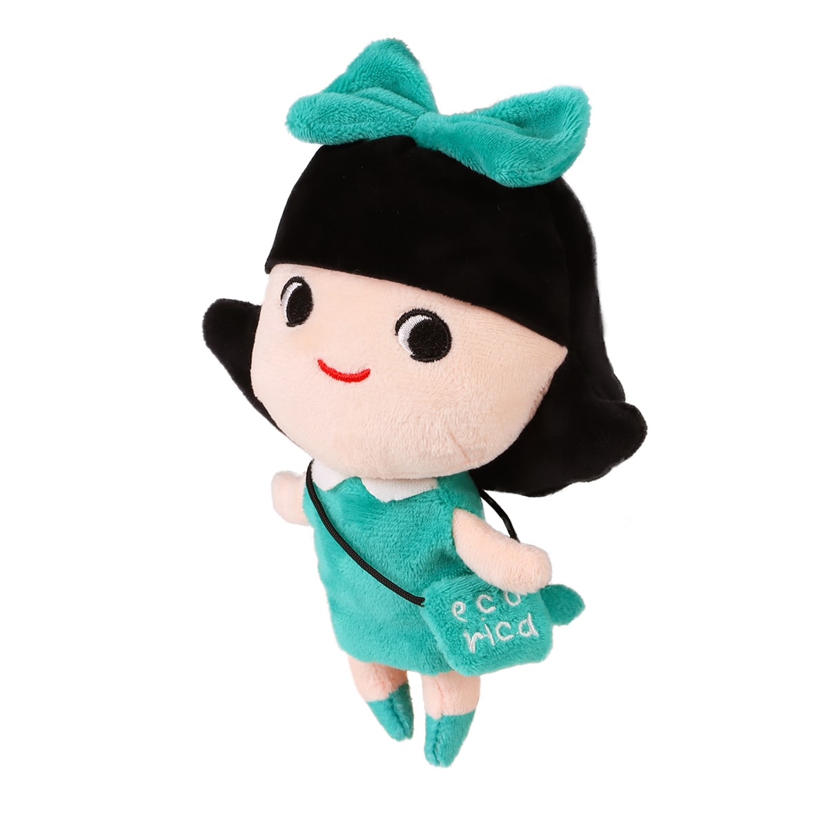 MagMoji Wallet×ecorica ポーチ エコリカちゃん MagSafe対応 スマホポーチ MagSafe非対応機種用メタルリング付属 マスコット ぬいぐるみ グリーン L_MW_MSC_EC