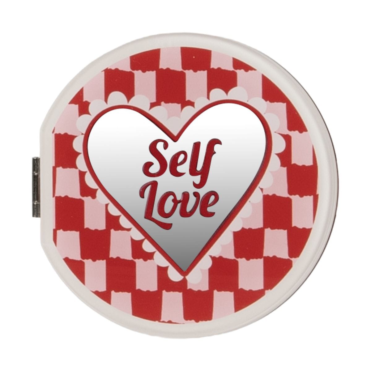 折りたたみミラー付スマホスタンド(ミラー等倍) MagSafe対応 マグネットリング付属 Self Love ハート LAUT[ラウト] MAGMOJI[マグモジ] MIRROR STAND ハート ミラー等倍