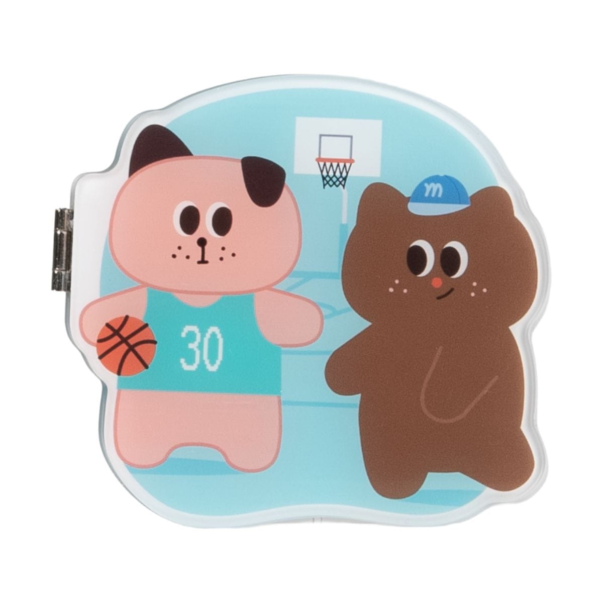 折りたたみミラー付スマホスタンド(ミラー等倍) MagSafe対応 マグネットリング付属 Bean & Toasty キャラクターバスケット LAUT[ラウト] MAGMOJI[マグモジ] MIRROR STAND バスケット ミラー等倍