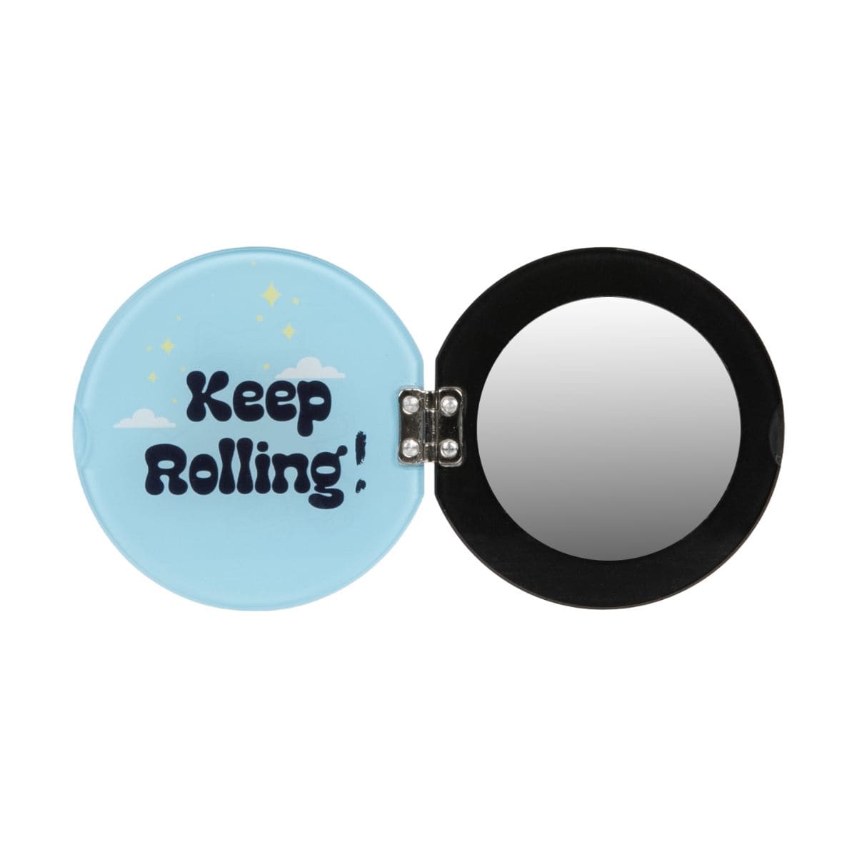 折りたたみミラー付スマホスタンド(拡大鏡) MagSafe対応 マグネットリング付属 Keep Rolling ネコ ローラースケート LAUT[ラウト] MAGMOJI[マグモジ] MIRROR STAND ネコ/ローラースケート ミラー拡大鏡