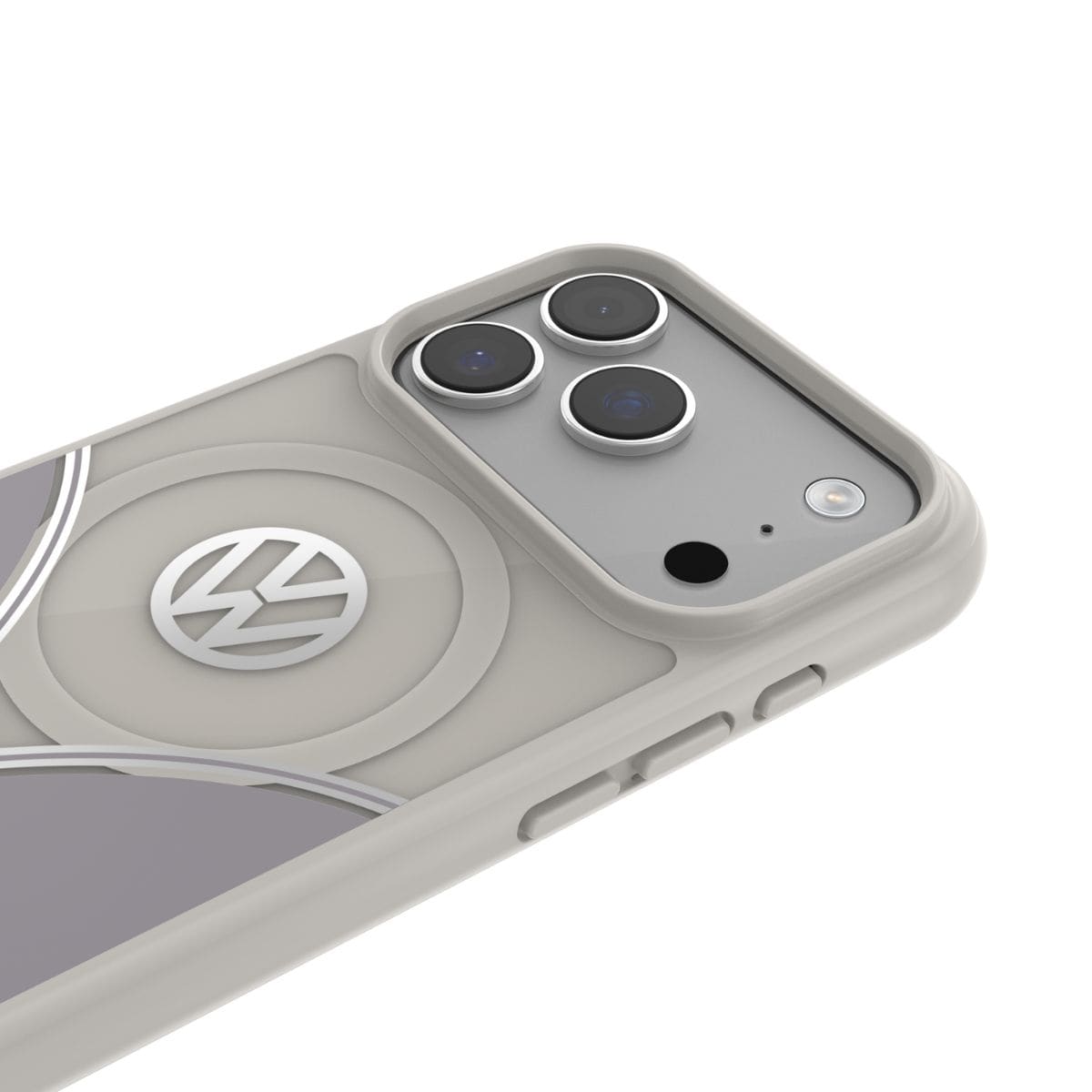 iPhone 17 Pro スマホケース スマホカバー MagSafe対応 ストラップホールあり Smoke Gray(スモークグレー) Gray/White グレー/ホワイト Volkswagen[フォルクスワーゲン] (60486) グレー/ホワイト 60486