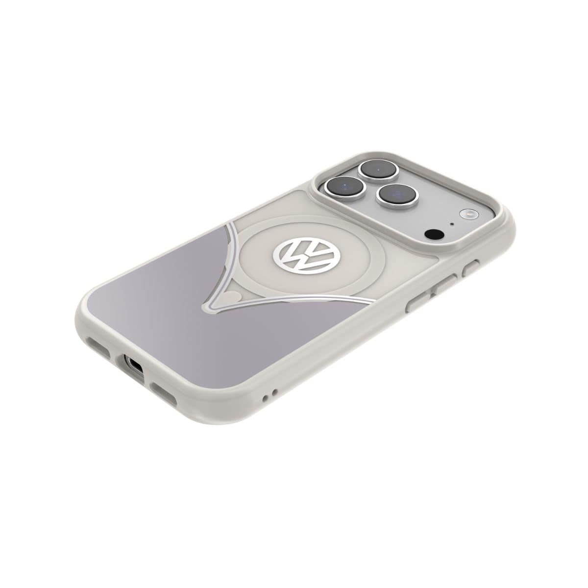 iPhone 17 Pro スマホケース スマホカバー MagSafe対応 ストラップホールあり Smoke Gray(スモークグレー) Gray/White グレー/ホワイト Volkswagen[フォルクスワーゲン] (60486) グレー/ホワイト 60486