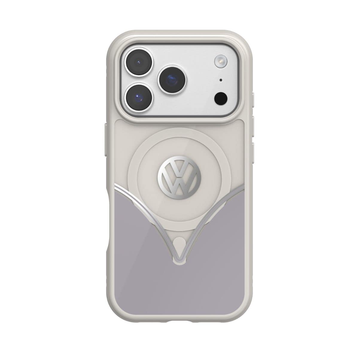 iPhone 17 Pro スマホケース スマホカバー MagSafe対応 ストラップホールあり Smoke Gray(スモークグレー) Gray/White グレー/ホワイト Volkswagen[フォルクスワーゲン] (60486) グレー/ホワイト 60486