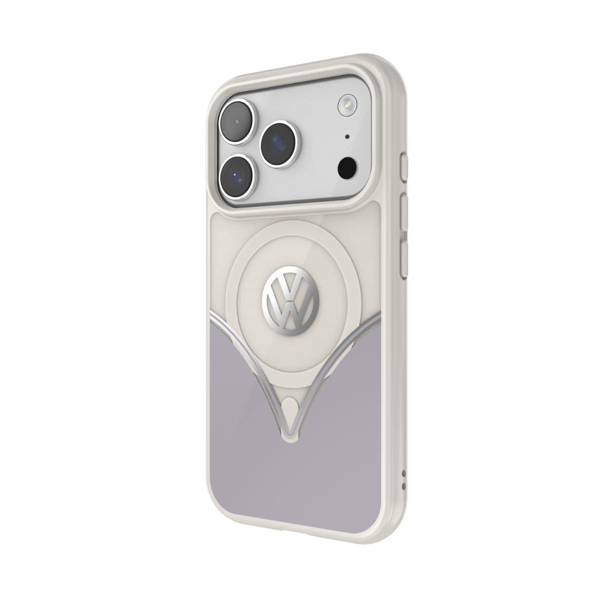 iPhone 17 Pro スマホケース スマホカバー MagSafe対応 ストラップホールあり Smoke Gray(スモークグレー) Gray/White グレー/ホワイト Volkswagen[フォルクスワーゲン] (60486) グレー/ホワイト 60486