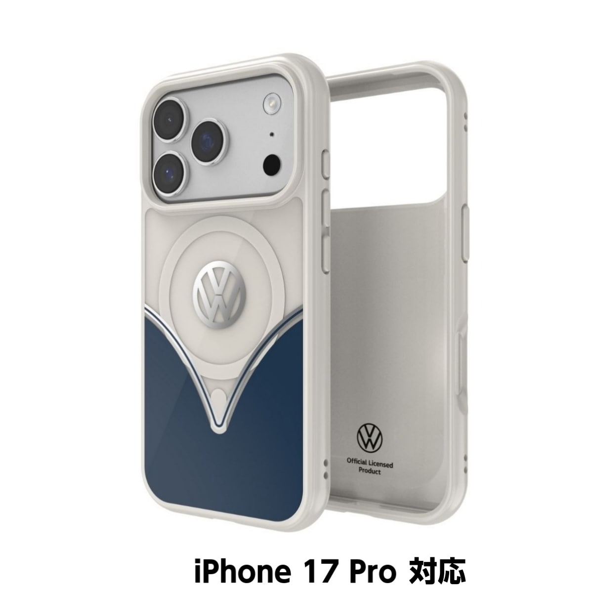 iPhone 17 Pro スマホケース スマホカバー MagSafe対応 ストラップホールあり Cobalt Blue(コバルトブルー) Blue/White ブルー/ホワイトVolkswagen[フォルクスワーゲン] (60466) ブルー/ホワイト 60466