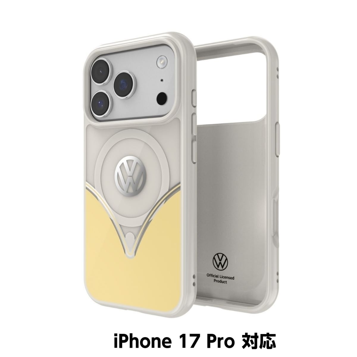 iPhone 17 Pro スマホケース スマホカバー MagSafe対応 ストラップホールあり Yukon Yellow(ユーコンイエロー) Yellow/White イエロー/ホワイト Volkswagen[フォルクスワーゲン] (60474) イエロー/ホワイト 60474