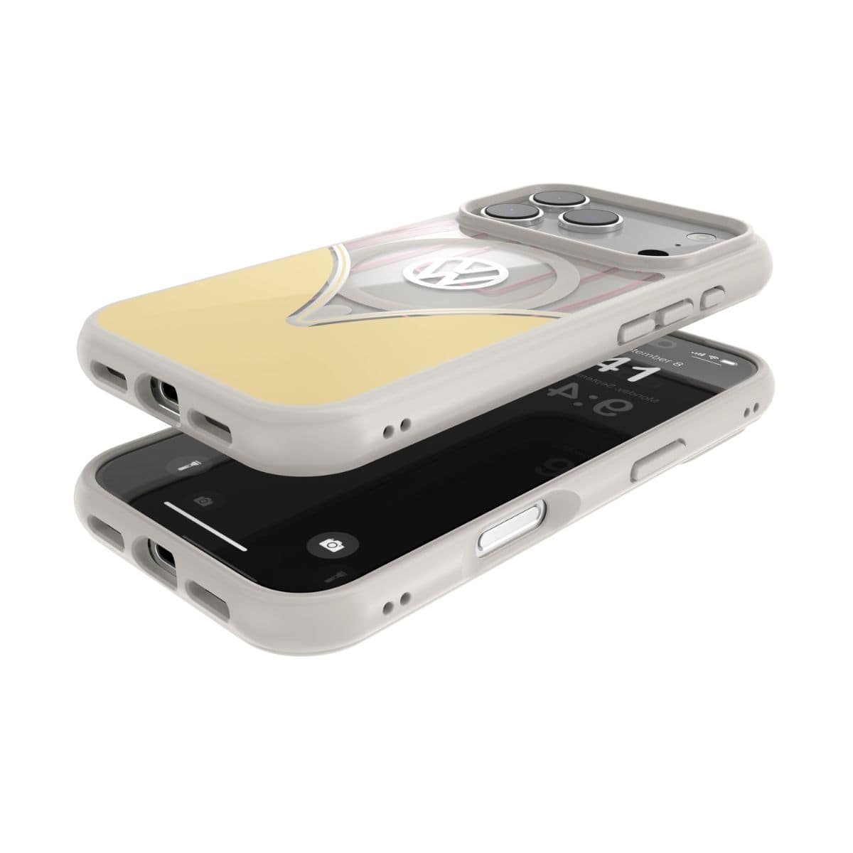 iPhone 17 Pro スマホケース スマホカバー MagSafe対応 ストラップホールあり Yukon Yellow(ユーコンイエロー) Yellow/White イエロー/ホワイト Volkswagen[フォルクスワーゲン] (60474) イエロー/ホワイト 60474