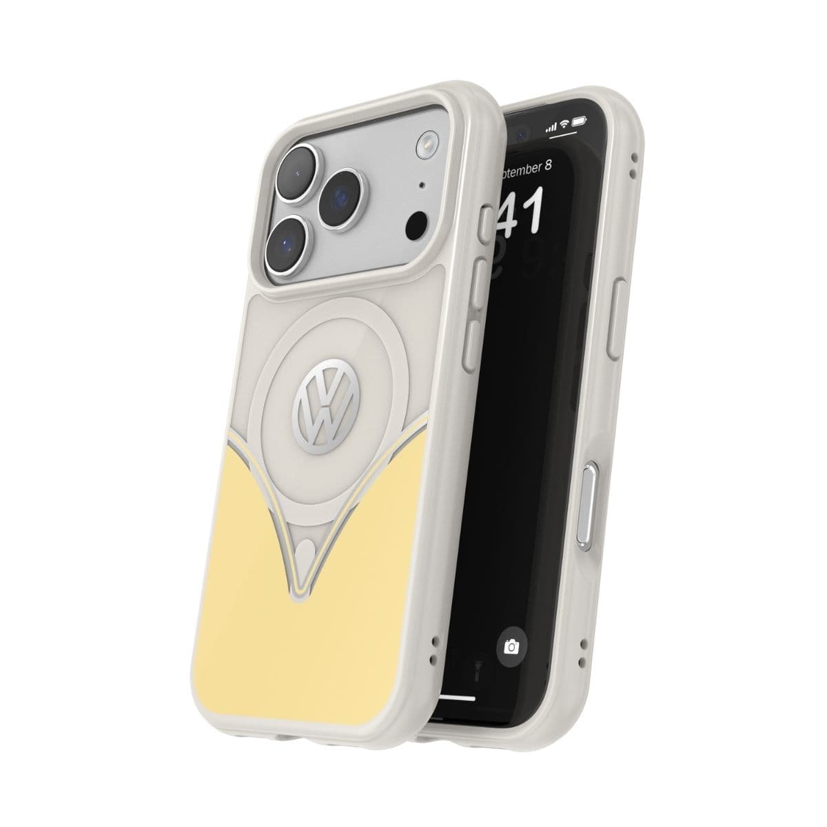 iPhone 17 Pro スマホケース スマホカバー MagSafe対応 ストラップホールあり Yukon Yellow(ユーコンイエロー) Yellow/White イエロー/ホワイト Volkswagen[フォルクスワーゲン] (60474) イエロー/ホワイト 60474