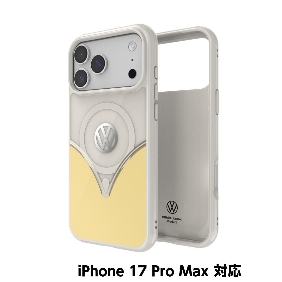 iPhone 17 Pro Max スマホケース スマホカバー MagSafe対応 ストラップホールあり Yukon Yellow(ユーコンイエロー) Yellow/White イエロー/ホワイト Volkswagen[フォルクスワーゲン] (60475) イエロー/ホワイト 60475
