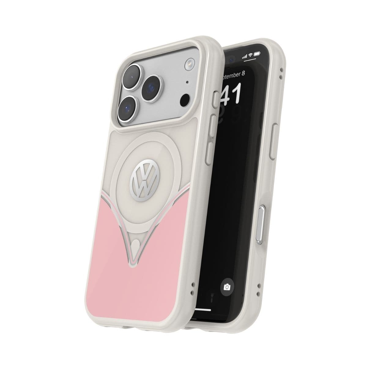 iPhone 17 Pro スマホケース スマホカバー MagSafe対応 ストラップホールあり Powder Pink(パウダーピンク) Pink/White ピンク/ホワイトVolkswagen[フォルクスワーゲン] (60478) ピンク/ホワイト 60478