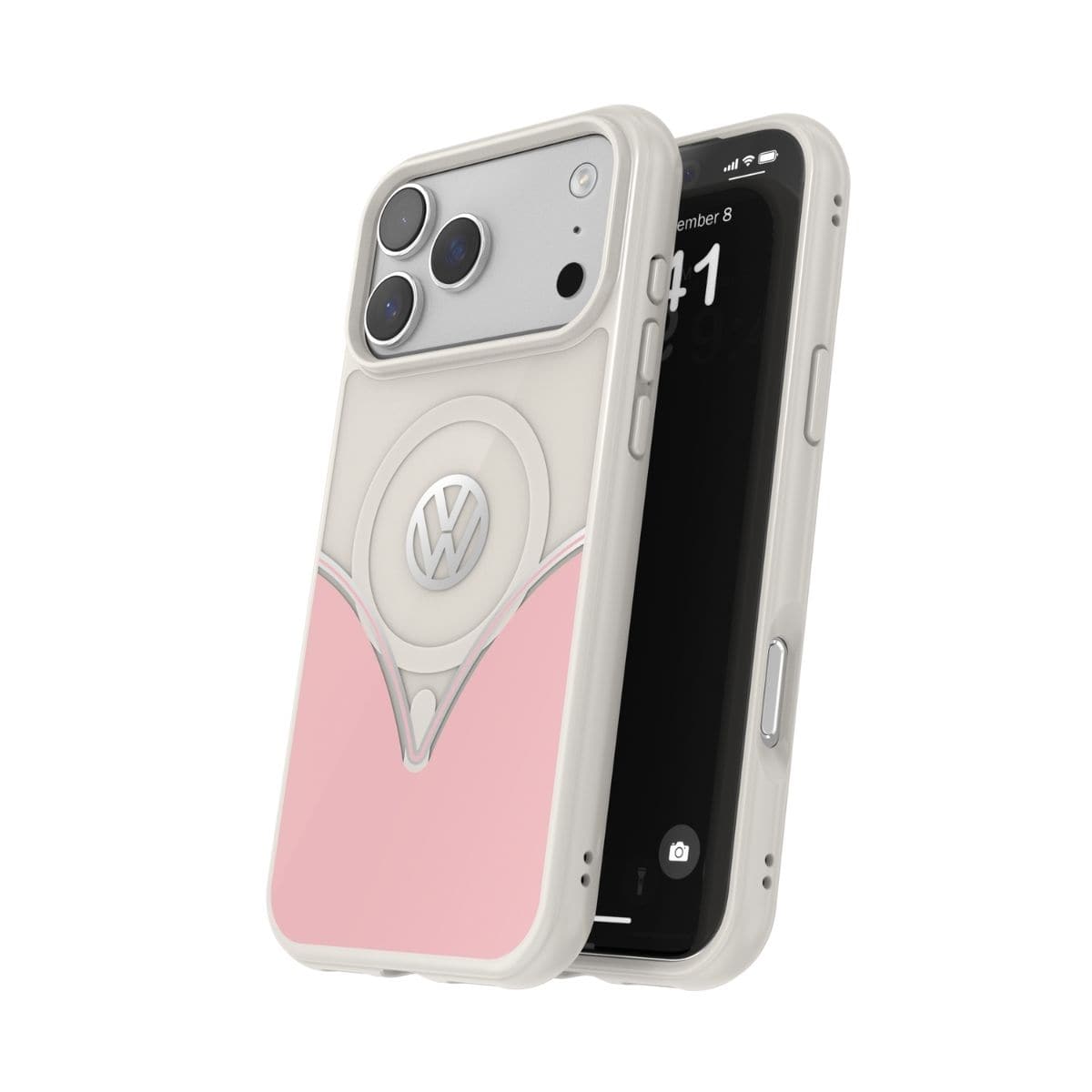 iPhone 17 Pro Max スマホケース スマホカバー MagSafe対応 ストラップホールあり Powder Pink(パウダーピンク) Pink/White ピンク/ホワイトVolkswagen[フォルクスワーゲン] (60479) ピンク/ホワイト 60479